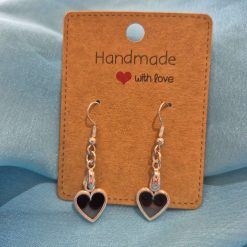 Hand made small heart earrings