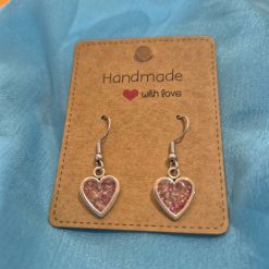 Hand made small heart earrings (Copy)