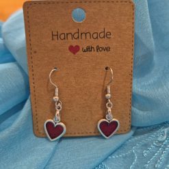 Hand made small heart earrings (Copy)