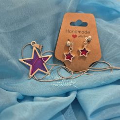 Hand made Star earrings and necklace set