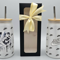 16oz Frosted Glass Tumbler Nike Design