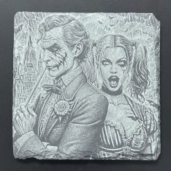 Super Heroes Harley Quinn Slate Mat Engraved x4 Coaster Set #1 Man Cave Gifts 1