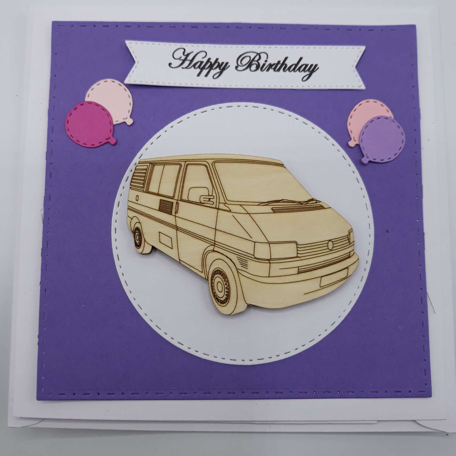 Handmade T4 Camper Birthday Card Handmade T4 Camper Birthday Card
