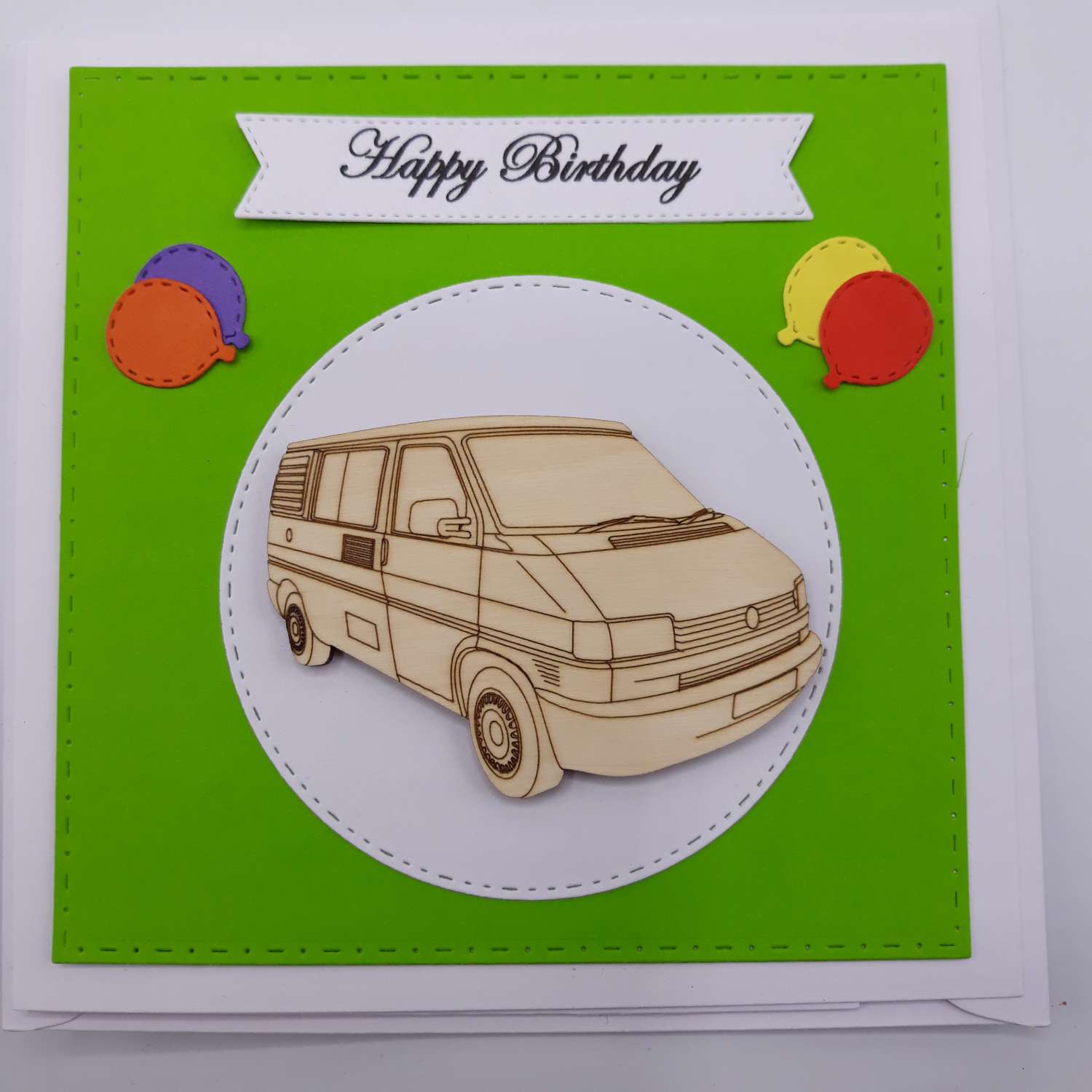 Handmade T4 Camper Birthday Card Handmade T4 Camper Birthday Card