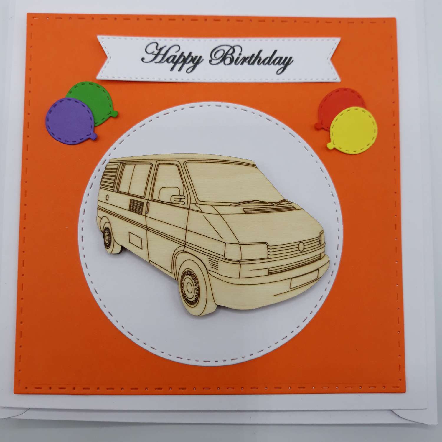 Handmade T4 Camper Birthday Card Handmade T4 Camper Birthday Card