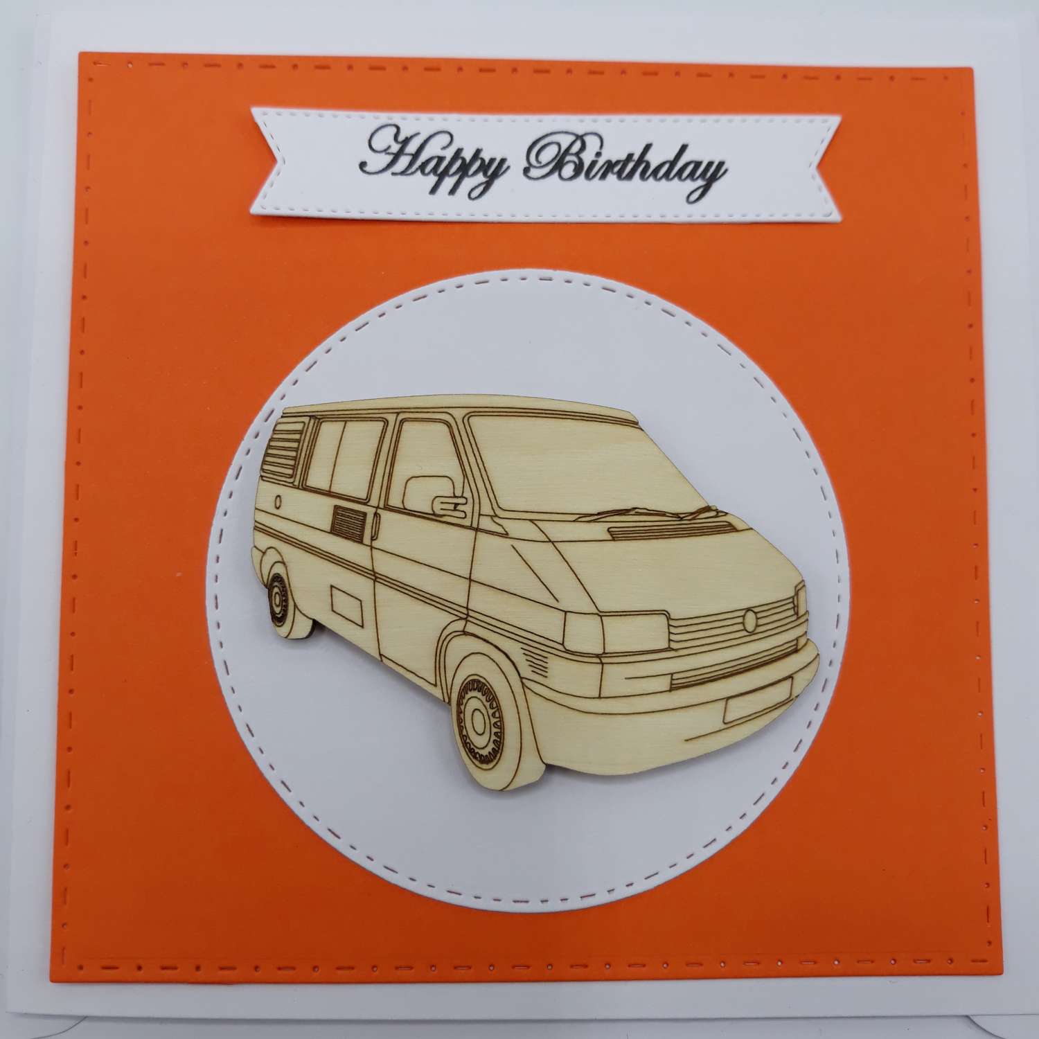 Handmade T4 Camper Birthday Card Handmade T4 Camper Birthday Card