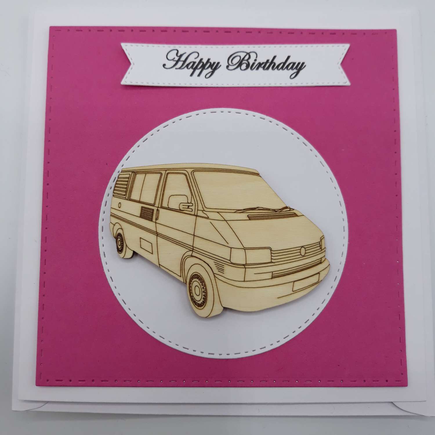 Handmade T4 Camper Birthday Card Handmade T4 Camper Birthday Card