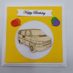 Handmade T4 Camper Birthday Card