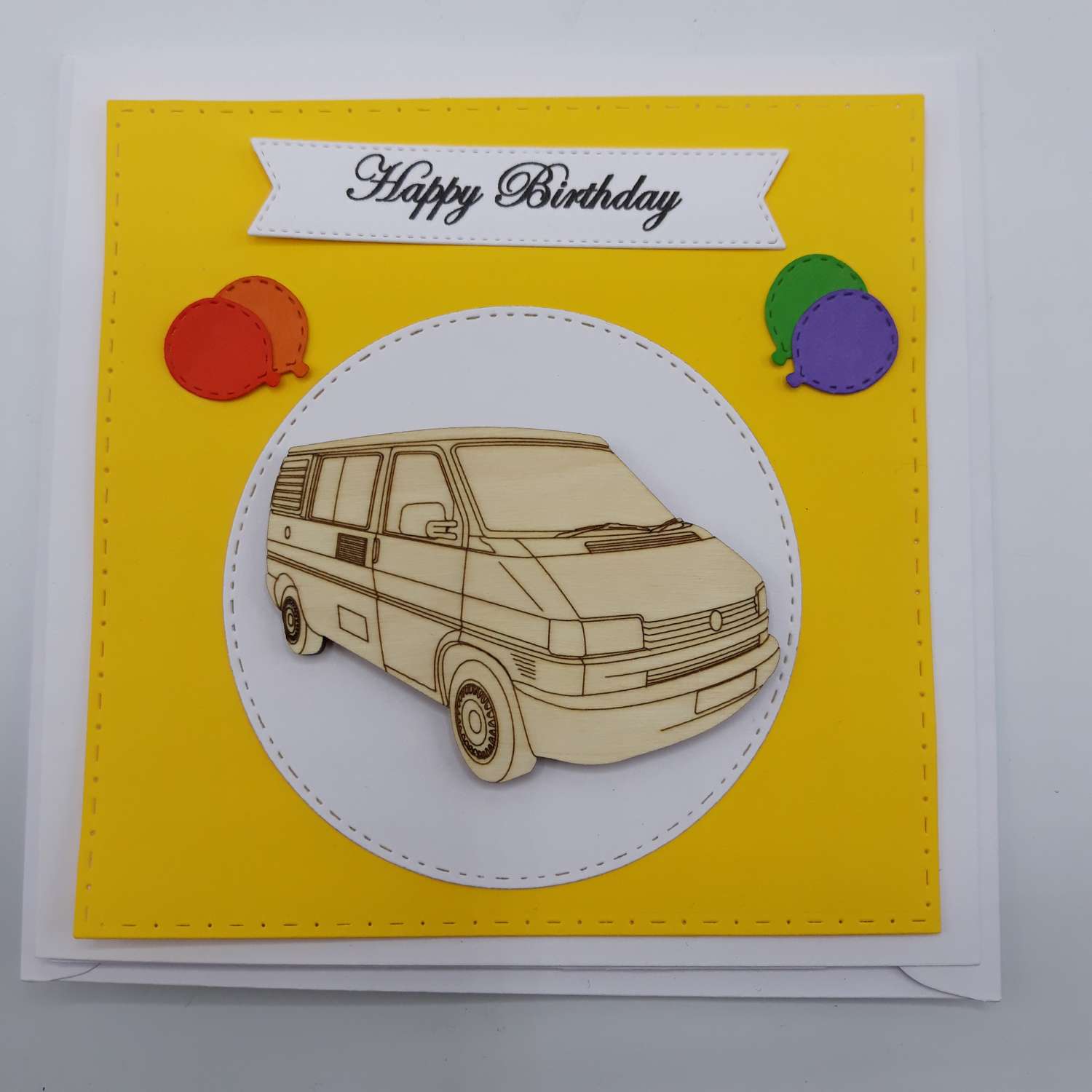 Handmade T4 Camper Birthday Card Handmade T4 Camper Birthday Card