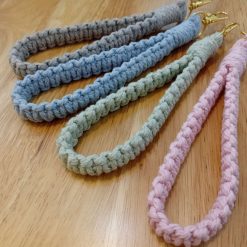 Set of 4 macrame keychains or phone straps 3