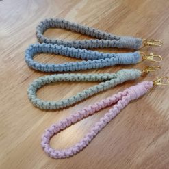 Set of 4 macrame keychains or phone straps 2
