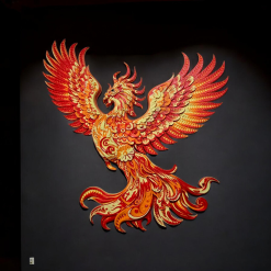Phoenix Wall Hanger, 3D Printed, Wall Decor,