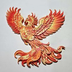 Phoenix Wall Hanger, 3D Printed, Wall Decor, 2