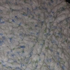 BLUE & WHITE SOFT BABY BLANKET / Handmade Crochet Baby Blanket (31" x 28"), Gender Neutral Keepsake