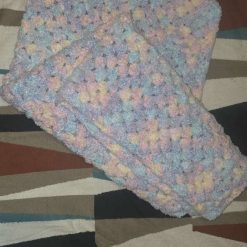 Handmade Pastel Crochet Baby Blanket (31"), Gender Neutral Keepsake