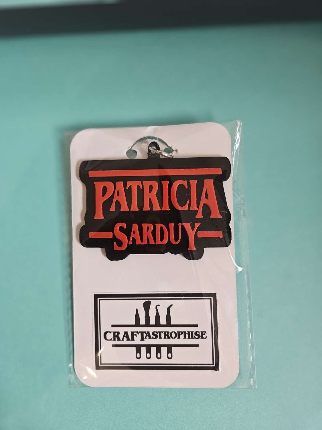 Personalised Stranger Things Style 3D Printed Keyring Personalised Stranger Things Style 3D Printed Keyring