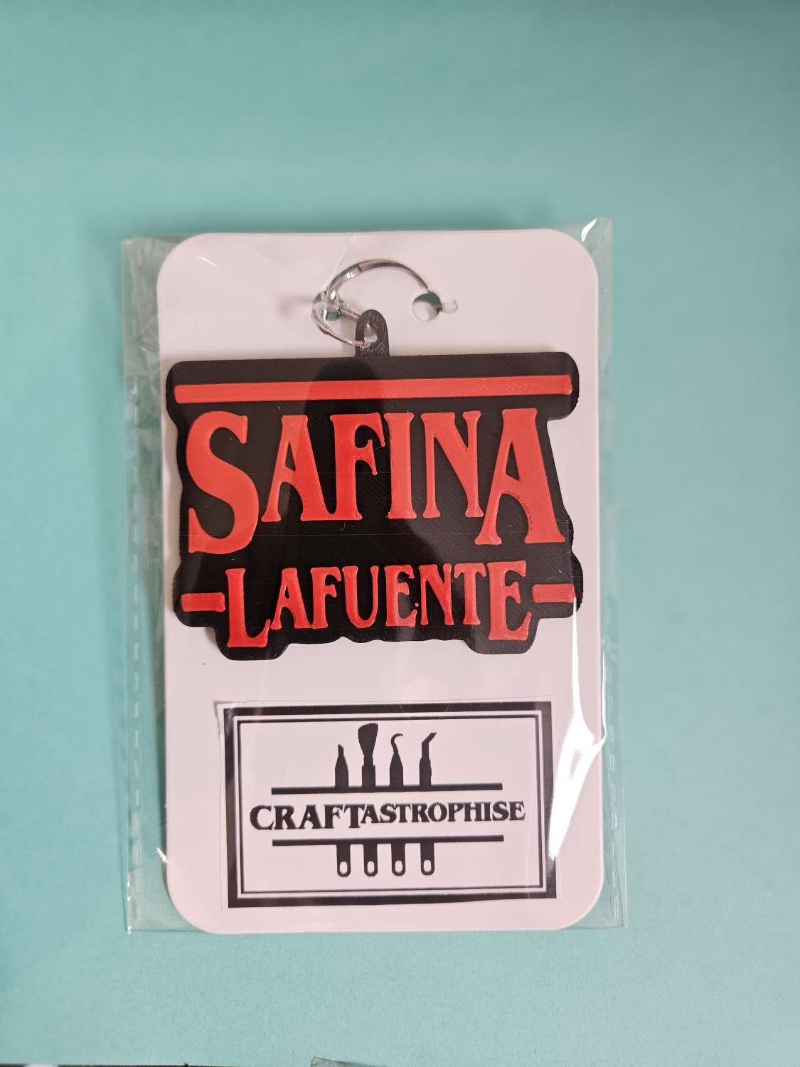 Personalised Stranger Things Style 3D Printed Keyring Personalised Stranger Things Style 3D Printed Keyring