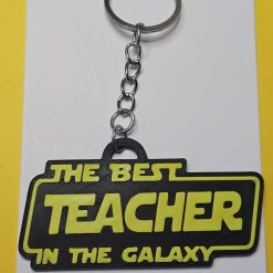 3D Printed Teacher Keyring, Galaxy Themed Appreciation Gift