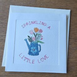 Embroidered greeting card