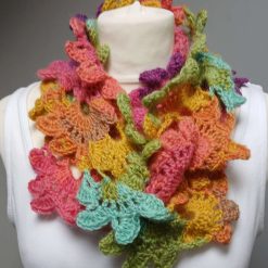 Crochet Flower Scarf