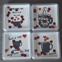 Set of 4 plastic coasters