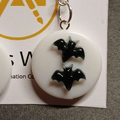 Bats on Moon Earrings 2