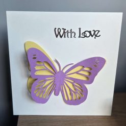 3d butterfly card