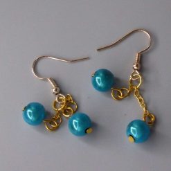 rainbow stripe Beaded Earrings length 2.2cm width 8mm