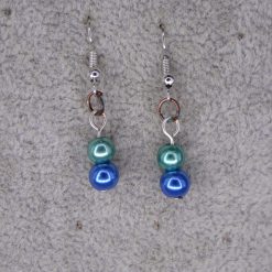 blue beaded earrings length 1.5cm width 6mm 1 blue beaded earrings length 1.5cm width 6mm 1