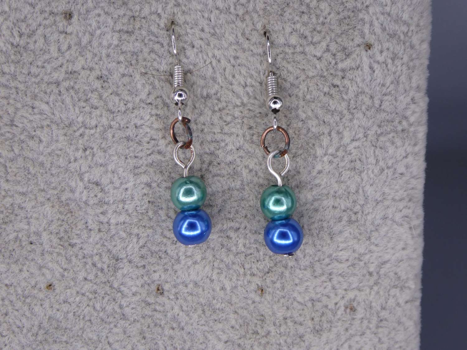 rainbow stripe Beaded Earrings length 2.2cm width 8mm rainbow stripe Beaded Earrings length 2.2cm width 8mm