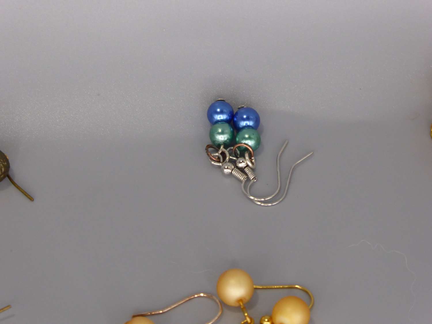 rainbow stripe Beaded Earrings length 2.2cm width 8mm rainbow stripe Beaded Earrings length 2.2cm width 8mm