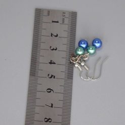 blue beaded earrings length 1.5cm width 6mm 2 blue beaded earrings length 1.5cm width 6mm 2