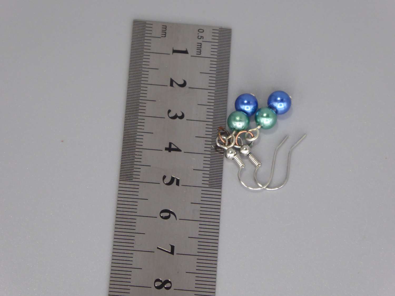 rainbow stripe Beaded Earrings length 2.2cm width 8mm rainbow stripe Beaded Earrings length 2.2cm width 8mm