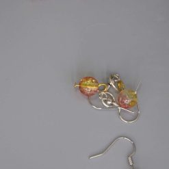 rainbow stripe Beaded Earrings length 2.2cm width 8mm