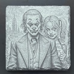 Super Heroes Harley Quinn Slate Mat Engraved x4 Coaster Set #1 Man Cave Gifts 4