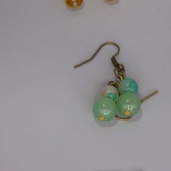 rainbow stripe Beaded Earrings length 2.2cm width 8mm