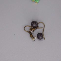rainbow stripe Beaded Earrings length 2.2cm width 8mm
