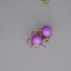 rainbow stripe Beaded Earrings length 2.2cm width 8mm