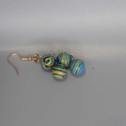 rainbow stripe Beaded Earrings length 2.2cm width 8mm