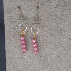 pink beaded earrings length 18mm width 4mm 2 pink beaded earrings length 18mm width 4mm 2