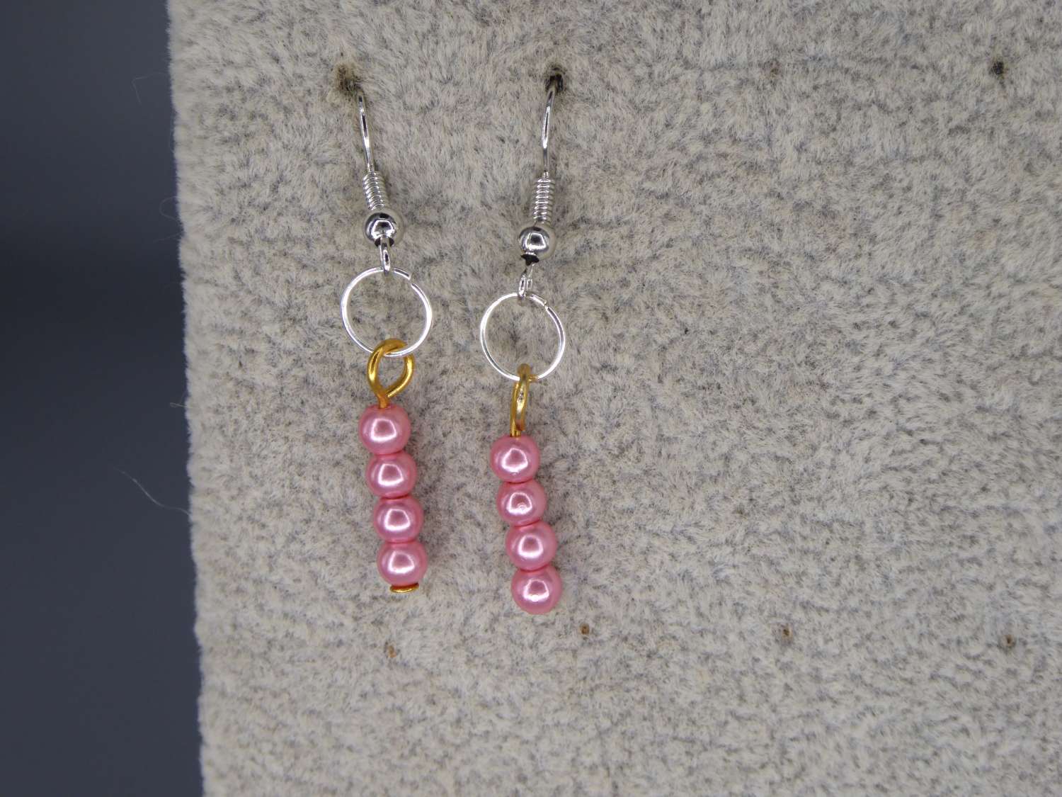 rainbow stripe Beaded Earrings length 2.2cm width 8mm rainbow stripe Beaded Earrings length 2.2cm width 8mm