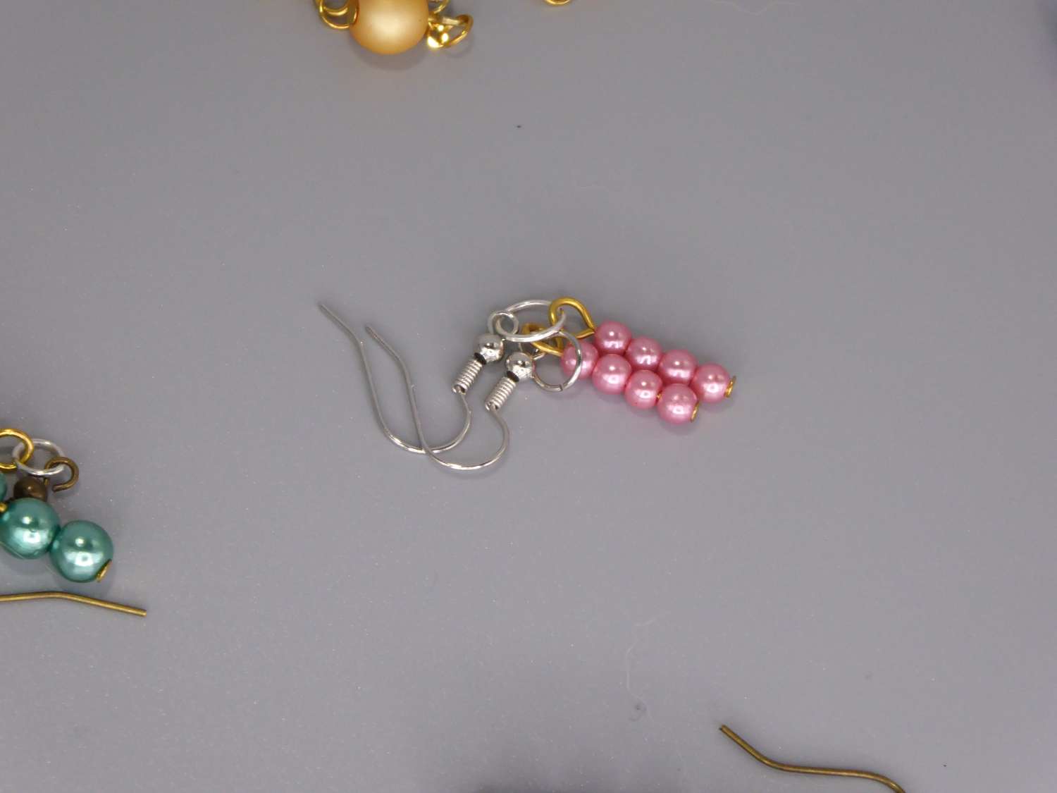 rainbow stripe Beaded Earrings length 2.2cm width 8mm rainbow stripe Beaded Earrings length 2.2cm width 8mm