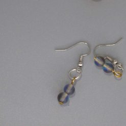 rainbow stripe Beaded Earrings length 2.2cm width 8mm