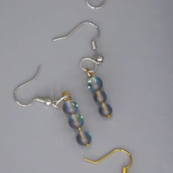 rainbow stripe Beaded Earrings length 2.2cm width 8mm