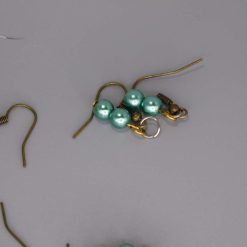 rainbow stripe Beaded Earrings length 2.2cm width 8mm