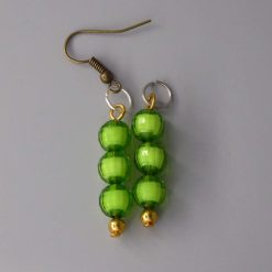 rainbow stripe Beaded Earrings length 2.2cm width 8mm