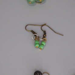 rainbow stripe Beaded Earrings length 2.2cm width 8mm