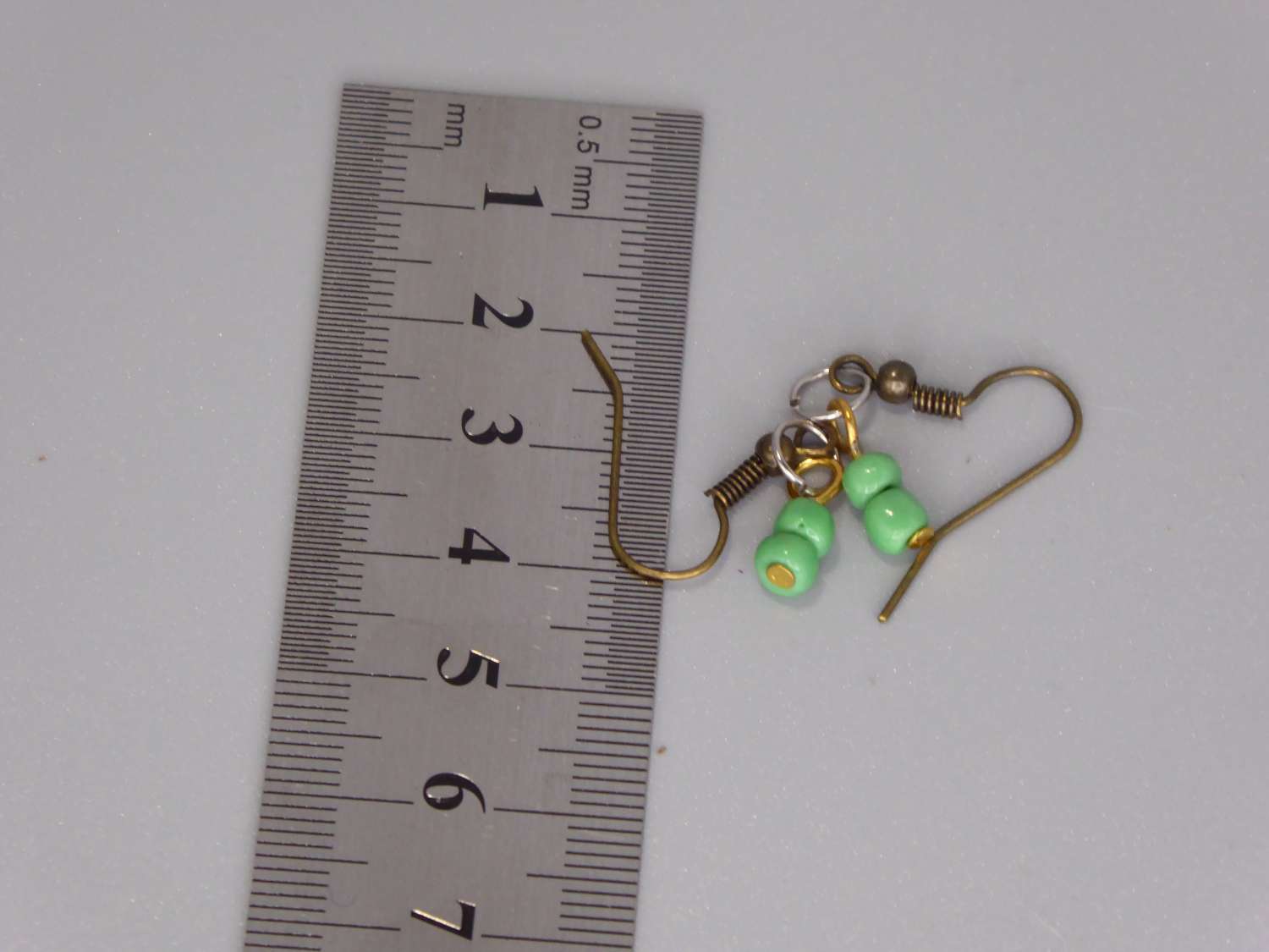 rainbow stripe Beaded Earrings length 2.2cm width 8mm rainbow stripe Beaded Earrings length 2.2cm width 8mm