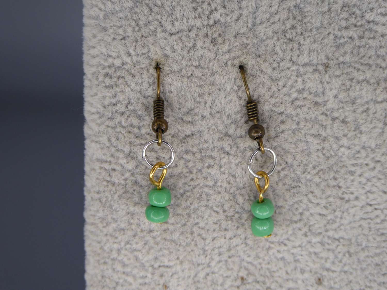 rainbow stripe Beaded Earrings length 2.2cm width 8mm rainbow stripe Beaded Earrings length 2.2cm width 8mm