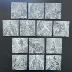 Unique Super Heroes Batman Slate Mat Engraved x4 Coaster Set #3 Man Cave Gifts 5
